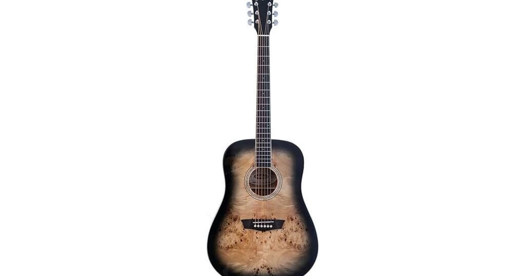 exotic burl acoustic guitar