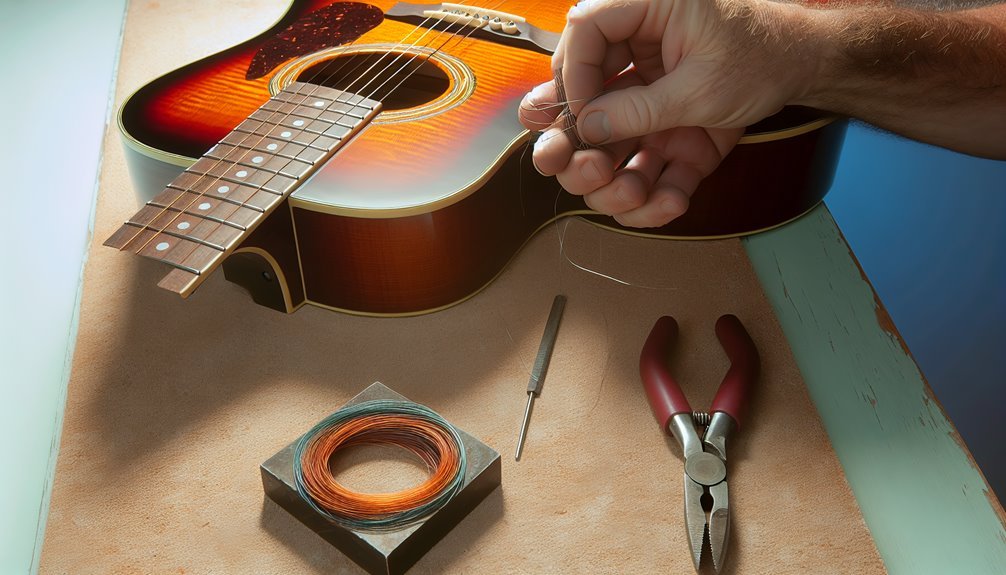 changing guitar string set